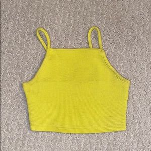 Greenish yellow crop top